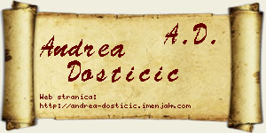 Andrea Dostičić vizit kartica